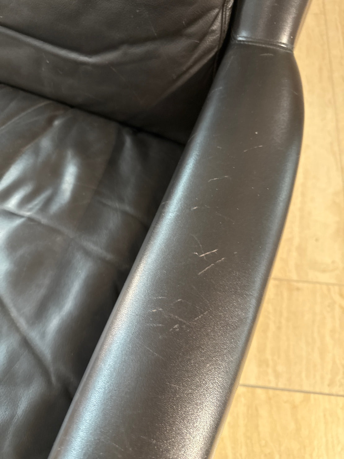 Sofa sort m. Træben